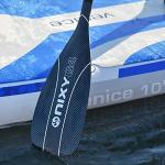 NIXY Carbon Fiber Hybrid SUP Paddle Adjustable 3-Piece Stand Up Paddleboard Paddle – Blade Size 90 - Lightweight and Floating - Adjustable from 67 to 84 inches