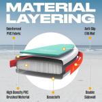 WNOVA Inflatable Paddle Boards for Adults and Youth, 11'x33 Stand Up Paddle Board with SUP Accessories, Portable Inflatable Paddleboard for All Skill Levels, Blow Up Paddle Board, Classic Wood