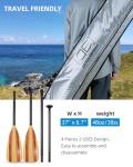 OCEANBROAD SUP Paddle - Adjustable Stand-Up Paddle for Paddleboard Kayak, Adjustable Aluminum Alloy Shaft 68" - 84", 4-Piece, Wood Print