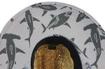 Sharks Fabric Pattern Print Straw Kids Girls Sunhat, Ages 3+, Lifeguard Hat, Beach, Swim, Cruise, Paddle Board, Boat, Fishing, Fits All, Malabar Hat