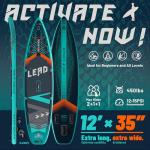 iTAOSTAR L01CP 12’×35" Extra Wide Inflatable Stand Up Paddle Board - Premium SUP Board Kit with 5 Fins - Ultra Stable Paddleboard for Adults & Youth - All Skill Levels - for Lakes, Oceans & Fishing