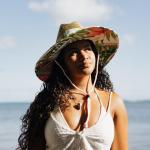 Malabar Straw Sun Hat with Flamingo Print - Wide Brim Hat for Men & Women - Adjustable Drawstring Chin Cord Sun Hat for Beach, Cruise, Paddle Board, Fishing, Boating, Hiking & Outdoor Protection