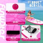 FunWater 10'6×33"×6" Inflatable Stand Up Paddle Board with Premium SUP Paddleboard Accessories,Adults & Youth for All Skill Levels, Included with Board, Paddle, Pump, Three Fins, Backpack