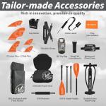 iTAOSTAR L01CP 12’×35" Extra Wide Inflatable Stand Up Paddle Board - Premium SUP Board Kit with 5 Fins - Ultra Stable Paddleboard for Adults & Youth - All Skill Levels - for Lakes, Oceans & Fishing