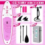 FunWater 10'6×33"×6" Inflatable Stand Up Paddle Board with Premium SUP Paddleboard Accessories,Adults & Youth for All Skill Levels, Included with Board, Paddle, Pump, Three Fins, Backpack