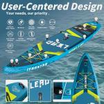 iTAOSTAR L01CP 12’×35" Extra Wide Inflatable Stand Up Paddle Board - Premium SUP Board Kit with 5 Fins - Ultra Stable Paddleboard for Adults & Youth - All Skill Levels - for Lakes, Oceans & Fishing