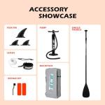 FunWater SUP Inflatable Stand Up Paddle Board 10'6×33"×6" Ultra-Light Inflatable Paddleboard with ISUP Accessories,Fins,Adjustable Paddle, Pump,Backpack, Leash