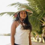 Malabar Straw Sun Hat with Flamingo Print - Wide Brim Hat for Men & Women - Adjustable Drawstring Chin Cord Sun Hat for Beach, Cruise, Paddle Board, Fishing, Boating, Hiking & Outdoor Protection