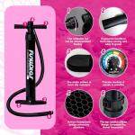 FunWater 10'6×33"×6" Inflatable Stand Up Paddle Board with Premium SUP Paddleboard Accessories,Adults & Youth for All Skill Levels, Included with Board, Paddle, Pump, Three Fins, Backpack