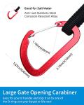 OCEANBROAD Kayak Paddle Leash with D-Ring Stretchable Bungee Strap Lanyard Rope for SUP Kayaking Boating Canoeing Fishing Pole Rod 4-7 Feet Black 1 Pack