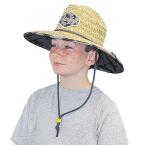 Sharks Fabric Pattern Print Straw Kids Girls Sunhat, Ages 3+, Lifeguard Hat, Beach, Swim, Cruise, Paddle Board, Boat, Fishing, Fits All, Malabar Hat