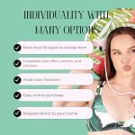 Malabar Straw Sun Hat with Flamingo Print - Wide Brim Hat for Men & Women - Adjustable Drawstring Chin Cord Sun Hat for Beach, Cruise, Paddle Board, Fishing, Boating, Hiking & Outdoor Protection