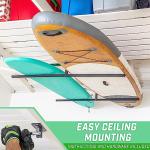 GoSports Kayak Rack for Garage Ceiling Mount - Adjustable Storage Hangers for 2 Kayaks, SUPs, or Surfboards