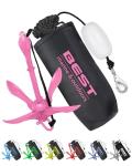 Best Marine and Outdoors Kayak Anchor, 3.5 Pound Anchor System Kit for Kayaks, Canoes, SUP Paddle Boards & Jet Skis, Fishing, Boating & Kayaking Accessories (Pink)