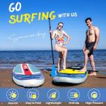 Paddle Board, Inflatable Stand Up Paddle Board, 10.6'×33"×6" Ultra-Light SUP Board with Hand Pump, Leash, Repair Kit, Waterproof Phone Case and Waterproof Bag, Backpack, Paddle Boards for Adults