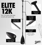 SUP Paddle - Carbon Fiber & Fiberglass Paddles - 3 Piece Adjustable Paddle Board Paddles w/Carbon Fiber or Fiberglass Performance Blades - Carbon, Fiberglass, or Aluminum Shaft Stand-Up Paddles