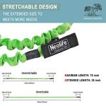 WONITAGO Stretchable Kayak Paddle Leash, Coiled Rod Leash Tool Lanyard for Kayak and SUP Paddles, Fishing Poles Rods, 1 Pack