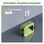 20PSI High Pressure Smart SUP Air Pump, Rechargeable Battery-Powered, Intelligent Dual Stage Inflation & Deflation,Auto-Off &12V DC Car Connector for Stand Up Paddle Boards,Surfing Kite, Tent