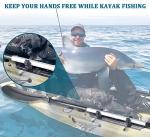 Huntury Kayak Paddle Holder, Kayak Fishing Net Holder, Kayak Fishing Poles Holder, Kayak Track Mount Accessories for Fishing Kayak, Canoe, Paddle Board, 10, Black