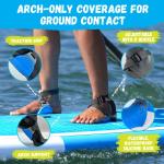 Surfups Shakafoot Paddleboard Sandals, Silicone Water Shoes w/Arch Support, Adjustable Ankle Straps, Paddleboarding Accessory for SUP Foot Comfort, Paddle Longer, Large, Medium, Men and Woman