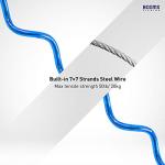 Booms Fishing T02 Fishing Pole Tether with 7.1" Belt, Kayak Paddle Leash, Paddle Board Fishing Accessories, Heavy Duty Fishing Lanyard for Fishing Tools/Rods/Paddles, Multicolor 3pcs