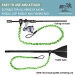 WONITAGO Stretchable Kayak Paddle Leash, Coiled Rod Leash Tool Lanyard for Kayak and SUP Paddles, Fishing Poles Rods, 1 Pack