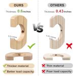 VITEAM Wooden Paddle Hold Hanger Paddle Racks Wall Storage Wall Decor Paddle hanger for Kayak, SUP, Canoe, Dragon Boat Paddles