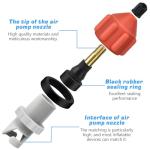 crvewom 2 Pcs Stand Up Paddle Board Pump Adapter, Strong Sealing Air Valve Adapter for Inflatable Boat, Premium Kayak Accessories for Quick Inflation and Deflation