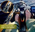 Huntury Kayak Paddle Holder, Kayak Fishing Net Holder, Kayak Fishing Poles Holder, Kayak Track Mount Accessories for Fishing Kayak, Canoe, Paddle Board, 10, Black