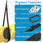 Cosmos Kayak Wall Hanging Storage Strap Adjustable Kayak Hoist Sling Strap Kayak Storage Accessories Hanger Strap for Indoor & Outdoor Storing of Kayak Surfboard Canoe SUP Paddle Board in Garage Beach