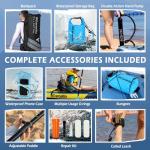 Paddle Board, Inflatable Stand Up Paddle Board, 10.6'×33"×6" Ultra-Light SUP Board with Hand Pump, Leash, Repair Kit, Waterproof Phone Case and Waterproof Bag, Backpack, Paddle Boards for Adults