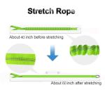 Lvsnro Paddle Leash Kayak Paddle Holder Tool Lanyard - 2 Pack Stretchable Paddle Strap with Carabiner Secure Leash Lanyard Rope for SUP Kayak Canoe Paddle Fishing Pole Rod (Green-2pcs)