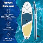 Bifanuo Inflatable Stand Up Paddle Board for Adults with SUP Accessories and Backpack Paddle Boards Non-Slip Deck, Wide Stance, Bottom Fin, Double Action Pump
