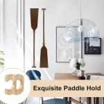 VITEAM Wooden Paddle Hold Hanger Paddle Racks Wall Storage Wall Decor Paddle hanger for Kayak, SUP, Canoe, Dragon Boat Paddles