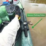 Huntury Kayak Paddle Holder, Kayak Fishing Net Holder, Kayak Fishing Poles Holder, Kayak Track Mount Accessories for Fishing Kayak, Canoe, Paddle Board, 10, Black