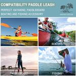 WONITAGO Stretchable Kayak Paddle Leash, Coiled Rod Leash Tool Lanyard for Kayak and SUP Paddles, Fishing Poles Rods, 1 Pack