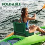 Fragess Kayak Seats with Back Support & Adjustable Shoulder Straps - Universal Padded Kayak Seat Cushion & Paddle Board Seat for SUP, Canoe, Fishing Boats (Hunter Green)