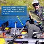 Huntury Kayak Paddle Holder, Kayak Fishing Net Holder, Kayak Fishing Poles Holder, Kayak Track Mount Accessories for Fishing Kayak, Canoe, Paddle Board, 10, Black