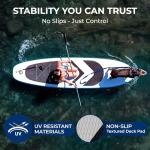 SereneLife 11’6” Inflatable SUP - Pet-Friendly Stand-Up Paddleboard for Adults and Pet Ride Alongs - 35” Wide Stable Design with Non-Slip EVA Deck Pad, Premium SUP Accessories, 485 lbs. Capacity