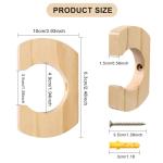 VITEAM Wooden Paddle Hold Hanger Paddle Racks Wall Storage Wall Decor Paddle hanger for Kayak, SUP, Canoe, Dragon Boat Paddles