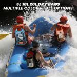 TILYMOL Dry Bag Waterproof for Men Women, 5L Lightweight Roll Top Dry Sack with Waterproof Phone Case and Emergency Whistle, for Kayaking Swimming Boating Paddle Board Fishing Beach Hiking Camping