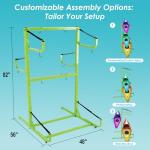 Rockland Large Kayak Storage Rack, 300 LBS Capacity, Holds 3 Kayaks, 48"x56"x82", Heavy Duty Freestanding Stand Kayak Rack for Canoe, SUP, Paddleboard, Indoor Garage & Outdoor Use, DIY-Friendly