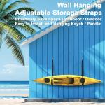 Cosmos Kayak Wall Hanging Storage Strap Adjustable Kayak Hoist Sling Strap Kayak Storage Accessories Hanger Strap for Indoor & Outdoor Storing of Kayak Surfboard Canoe SUP Paddle Board in Garage Beach