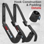 FitiRoker Kayak Storage Rack – 100LB Wall Mounted Kayak Wall Mount with Oxford Cover & Foam Protection | Kayak Rack for Garage, Storage Hooks for Canoes, SUPs, Ladders, Bikes (Padded Cover)