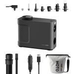 HOTO Air Pump Master, Portable Cordless Tire Inflator, Electric Air Pump with 9 Pump Modes, 12V DC Car Connector for Car, Bikes, Inflatable Pool Float, Air Mattress, Kayak, Tent, Paddle Board, Sup