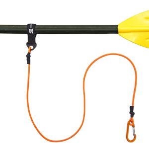 MOPHOEXII Paddle Leash Safety Rod Bungee Rod Holder Gripping Gear,Kayak Paddle Tether Lightweight Coiled Kayak Paddle Leash for SUP Kayaking Canoing Fishing Boating