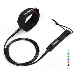 Abahub Premium Surfboard Leash, Straight Surf Board Leg Rope, Legrope Strap for Longboard, SUP Paddleboard Replacement Leashes 9 Foot Black 7 mm Thick