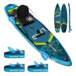 iTAOSTAR L01DP12’×35" Extra Wide Inflatable Stand Up Paddle Board - Premium SUP Board Kit with 5 Fins - Ultra Stable Paddleboard for Adults & Youth - All Skill Levels - for Lakes, Oceans & Fishing