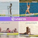 WHDCYD Inflatable Stand Up Paddle Board 11' × 33" × 6", Yoga Board with Durable SUP Accessories for Adults & Youth, Versatile Paddle Board