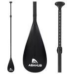 Abahub SUP Paddles - 3 Piece Adjustable Stand up Paddle - Lightweight Oar for Paddleboard, Adjustable Aluminum Alloy PU Coated Shaft 68" - 84", Black Plastic Nylon Blade